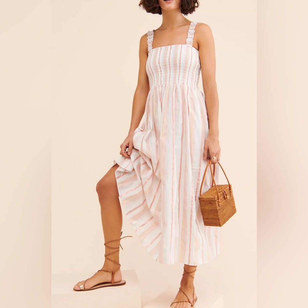 Steele. Lovelle Striped Midi Dress Size Small